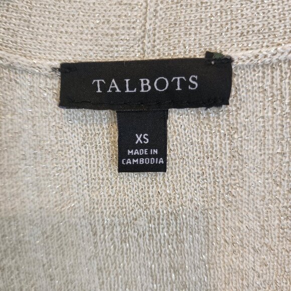 Talbots Shimmer Ribbed Duster Cardigan, Size XS, Like New - Picture 6 of 7